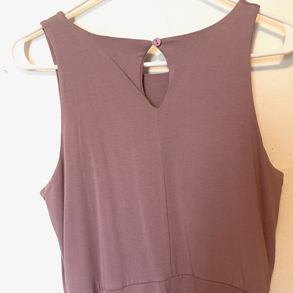 Pact Organic Cotton Fit & Flare Sleeveless Mini Dress in Lilac Size Medium - Picture 3 of 4